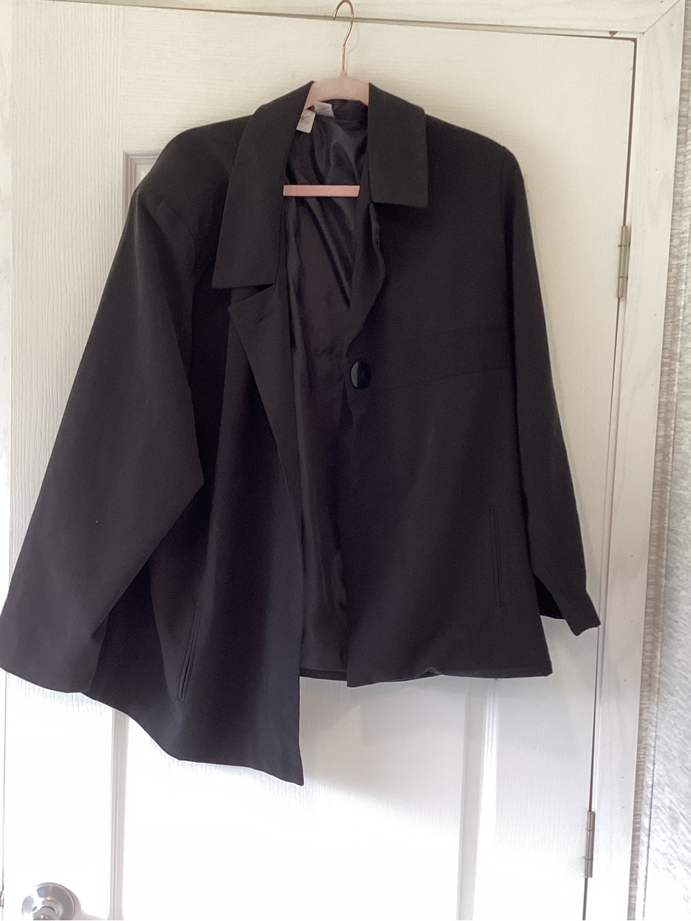Just My Size Black Single-Button Women's Blazer 24W EUC